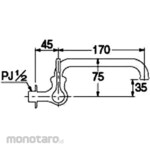 KAKUDAI MFG Left handle horizontal free faucet for kitchen