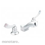MOEN Dual-Wristblade-Handle Three-Hole Widespread Deck-Mount Bathroom Faucets