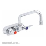 T S BRASS Dual-Lever-Handle Two-Hole Centerset Wall-Mount Laundry Sink Faucets