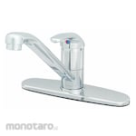 T S BRASS Single-Joystick-Handle Two-Hole Centerset Deck-Mount Kitchen Sink Faucets