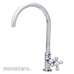 Wasser Sink Mixer Faucet Cross Handle Deck-Mount with Swing Spout (Keran Wastafel)