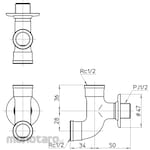 SANEI (formerly Sanei Faucet Manufacturing Co., Ltd.) Two-Way Socket (Soket 2 Cabang)