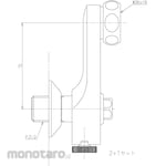 TOTO Mounting legs with water stopcock (for thermo, with pressure adjustment mechanism)
