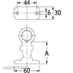 KAKUDAI MFG Support bracket with anti-vibration rubber