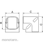 INABA DENKO Mini Slim Corner Elevation 90°