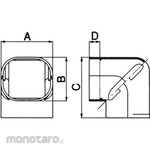 INABA DENKO Slim Corner Elevation 90°