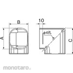 INABA DENKO Slim Corner Plane 90 ° (Sudut Datar 90°)