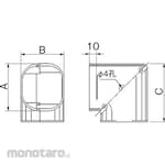 INABA DENKO Slim Corner Plane 90° (Sudut Datar 90Â°)