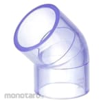 HUASHENG Clear Elbow PVC 45° SCH80 ASTM D2467
