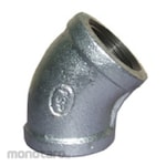 TSP Malleable Iron Pipe Fittings Black Steel Elbow 45° (Sambungan Pipa Siku Baja Hitam)