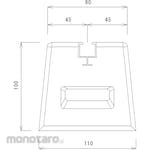 monotaro AC Outdoor Unit Blocks Concrete Blocks Set of 2