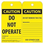 NMC Caution Do Not Operate Tag