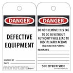 NMC Danger Defective Equipment Tag
