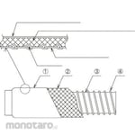 Fukagawa Thermal Insulation/Silence Flexible Duct HH24-ACNN with Terminal Processing (Pipa Fleksibel Berinsulasi)