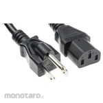 RS PRO IEC C13 Socket to 2 Pin Japanese Plug Power Cord