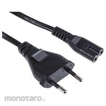 RS PRO IEC C7 Socket to CEE 7/16 Europlug Power Cord (Kabel Power)