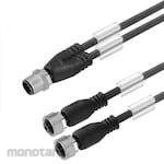 WEIDMULLER Connecting line Twin male M12-M12 Straight on straight