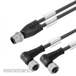WEIDMULLER Sensor/actuator Cables (Twin male M12-M12) Straight on Angled
