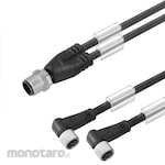 WEIDMULLER Sensor/actuator Cables (Twin male M12-M8) Straight on Angled