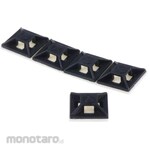 RS PRO Cable Tie Base , Hc, Length 12.5mm, Width 12.5mm, Nylon 66, Black