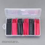 ESCO Heat shrinkable tube set (waterproof / black / red / 80 pcs)