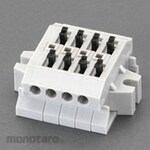 ESCO 4-pole [AC / DC300V / 10A] Screwless terminal block