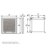 Naigai Energering Square Louver, Flame Retardant PS