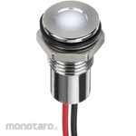 RS PRO RS Pro LED indicator, white 8mm, 12 V dc