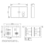 Panasonic Compact Arrow Plate, Powered Mixed Horizontal Type