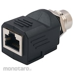 Panduit Adapter, IndustrialNET, M12 D-Code Female to RJ45 Jack