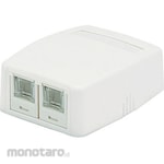 Panduit Cat 6 A Rosette Box Kit with Shutter