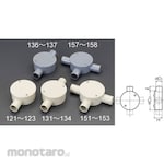 ESCO Φ28mm Exposed box (for VE tube / 1 direction) Beige