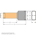 WAGO JAPAN Twin Ferrule With Insulation Collar