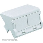 Panduit Adapter Frame with Slanted Shutter for 1/2 Size 2 Port