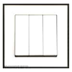 Broco Saklar 3-Gang Slim Plano WID Series (Saklar Triple/Saklar Lampu)