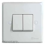 Broco Saklar Double Tipe Screw Allegra Series (Saklar Seri/Saklar Lampu)