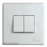Broco Saklar Double Tipe Screw Allegra Series (Saklar Seri/Saklar Lampu)