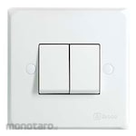 Broco Saklar Double Tipe Sekrup Allegra Doublees (Saklar Seri/Saklar Lampu)