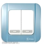 Broco Saklar Hotel Double Galleo Series (Saklar Seri/Saklar Lampu)