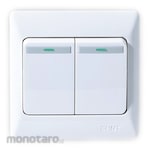 Chint Saklar 2 Gang 1 Way Switch