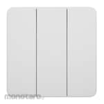 Hager 10A 3G Press Switch with LED