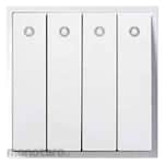 SIMON ELECTRIC Saklar 4-Gang 2-Way Module with LED (Saklar Lampu)
