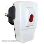 Broco Steker Saklar dengan Lampu Indikator Standard Line 1331165 White + Dark grey 1pc