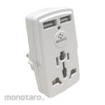 MASKO Steker Stop Kontak Universal + 2 Port USB (Steker Stop Kontak Serbaguna)
