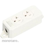 AMERICAN DENKI Stop Kontak 2-Gang Flat Blade OA Tap (Tanpa Kabel) (Power Socket/Power Outlet)