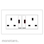 Boss Stop Kontak 2-Gang + Saklar + Lampu Indikator B1000 PURO BS Series (Power Socket/Power Outlet)