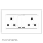 Boss Stop Kontak 2-Gang + Saklar B1000 PURO BS Series (Power Socket/Power Outlet)