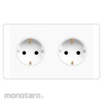 Boss Stop Kontak Schuko 2-Gang B20 MINIMA Series (Power Socket/Power Outlet)