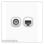 Boss Stop Kontak TV Coaxial + Jaringan CAT.6 B20 MINIMA Series (TV Socket)