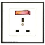 Broco Stop Kontak AC BSI Standard + Lampu Indikator Plano Slim Series (Power Socket/Power Outlet)